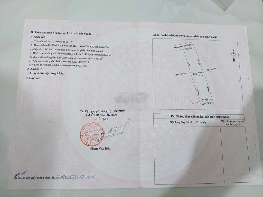 Cần bán đất khối 8 Thi trấn Tân kì