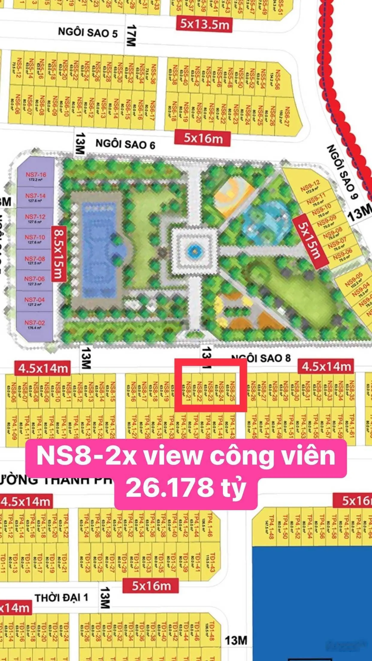 20 TỶ Chuyên quỹ Liền kè nhà vườn view công viên -xẻ khe view chung cư VIN CỔ LOA