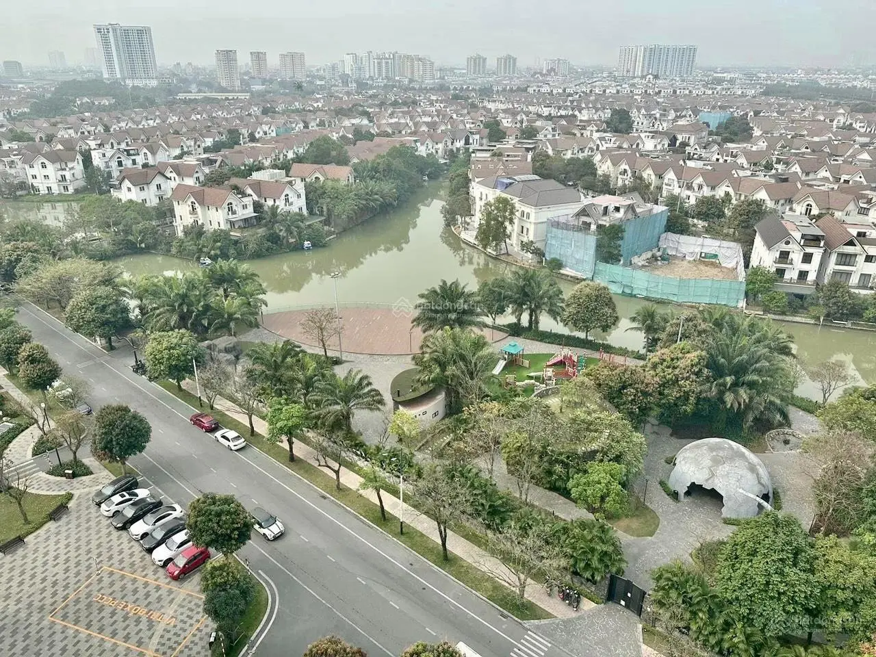 Bán liền kề view công viên khu tđc thượng thanh 115m2, 6 tầng thang máy, full nội thất xịn sò