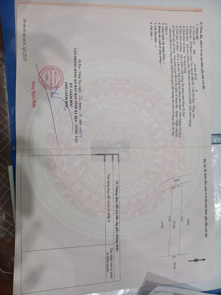 GIÁ SIÊU RẺ - GẦN KCN ĐẤT ĐỎ - PHƯỚC LONG THỌ , GIÁ CHỈ 530TR