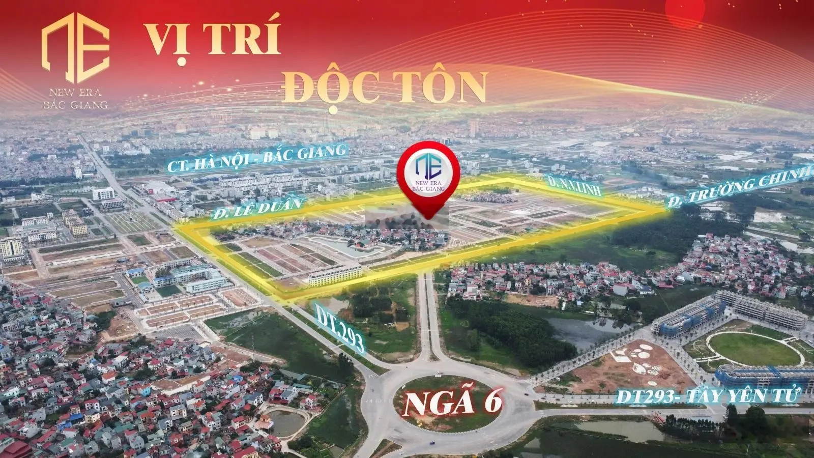 Chuyển nhượng lô đất siêu vip, Big C - New Era, mặt đường Hùng Vương, ngã 6 trung tâm TP. Bắc Giang
