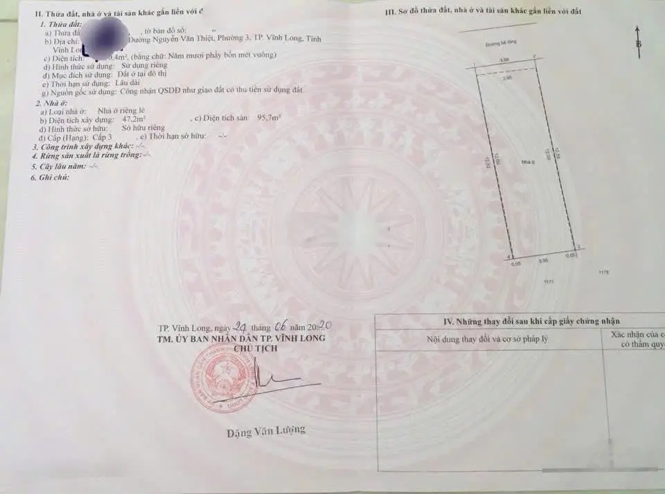 Nhà đẹp - chính chủ cần nhà tại đường Nguyễn Văn Thiệt, Phường 3, TP Vĩnh Long, Vĩnh Long