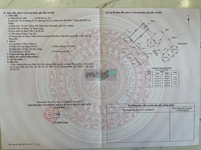 Bán nhà phố hẻm ô tô 7c kdc đường số 10 Phường Cát Lái Quận 2 thang má