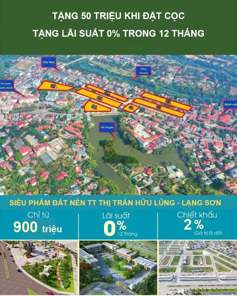 Bán đất nền thị trấn Hữu Lũng, Lạng Sơn. Diện tích 80m2