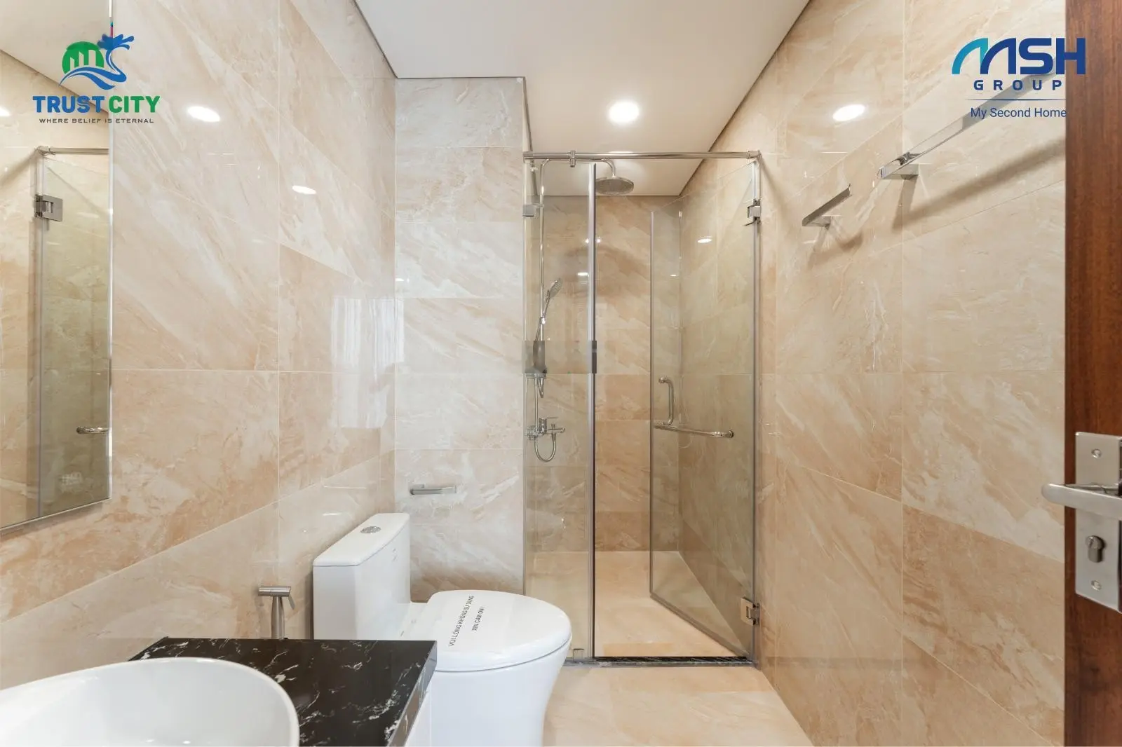 Căn góc ngoại giao 66,5m2 - 2PN - 2WC, ban công Đông Nam, cửa Tây Bắc