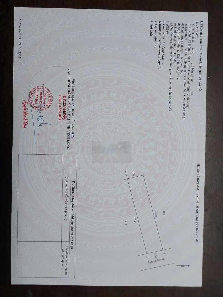 300m đất thổ cư lộ DH 54