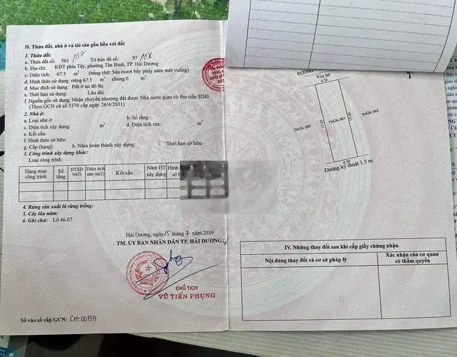 Cần bán đất đường Đỗ Văn Thanh, Tân Bình, Hải Dương. Diện tích 67,5m2