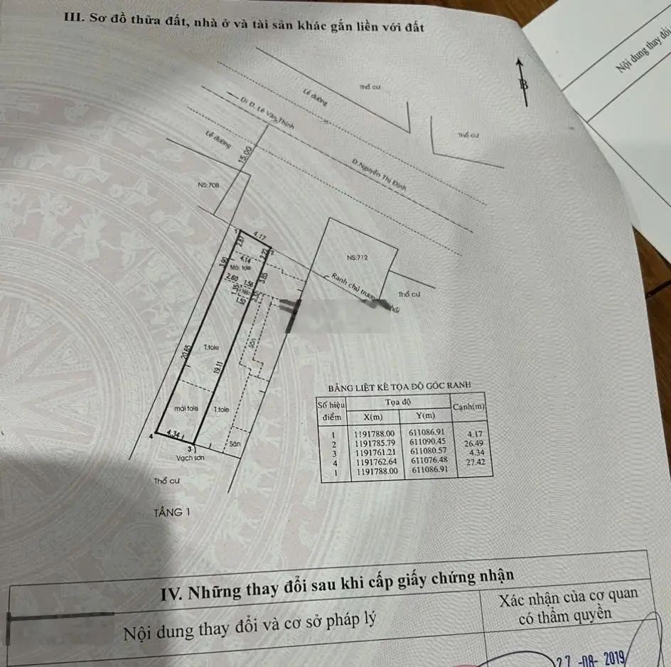 Đất bán mặt tiền đường Nguyễn Thị Định, phường Thạnh Mỹ Lợi, Q 2, 4,2x26 giá 15,5 tỷ LH 0969 748 ***