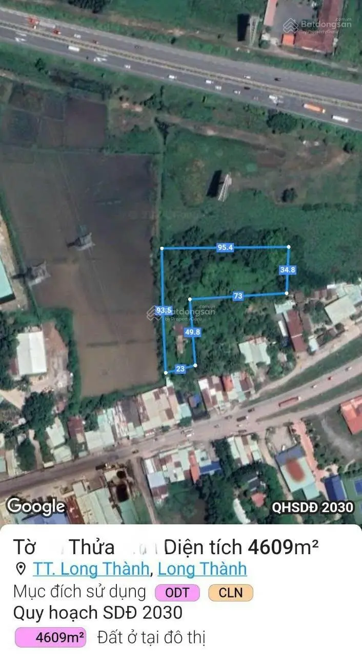 Đất 4,608,5m2, ODT 100m2. Thị Trấn Long Thành. Huyện Long Thành. Đồng Nai