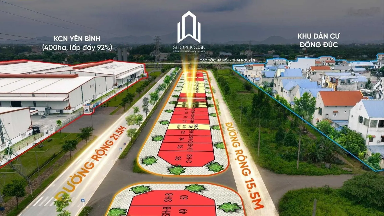 Bán đất 2 mặt tiền, diện tích 108m2 tại Lynntime Thái Nguyên