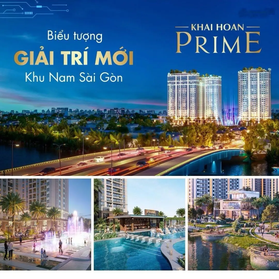 Chỉ từ 2,1tỷ sở hữu căn hộ khải hoàn prime nhà bè, thanh toán từ 420tr nhận nhà, chiết khấu tới 12%