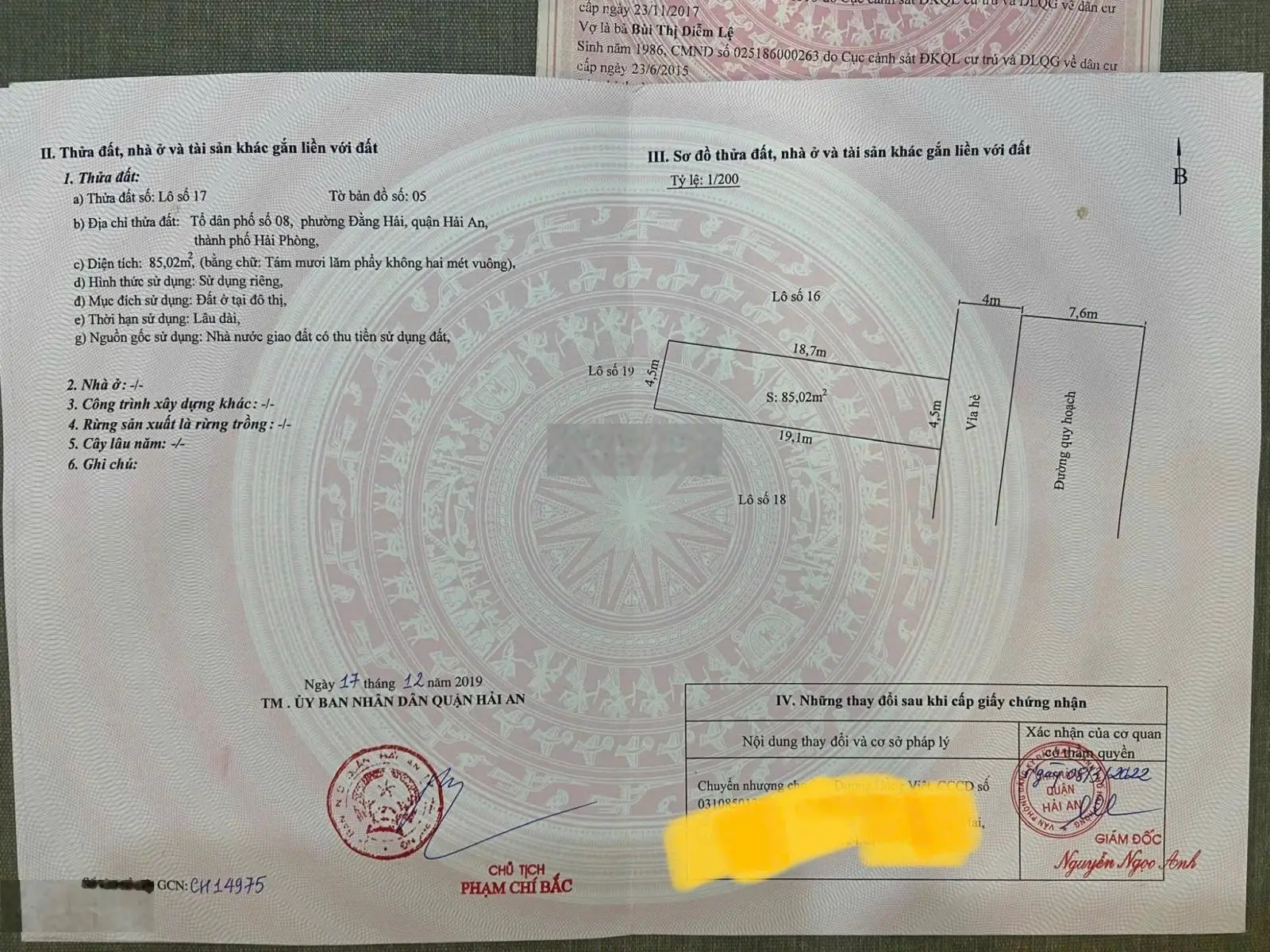 Bán 2 lô liền kề TĐC Bắc Cầu Nam Cầu Đằng Hải Hải Phòng