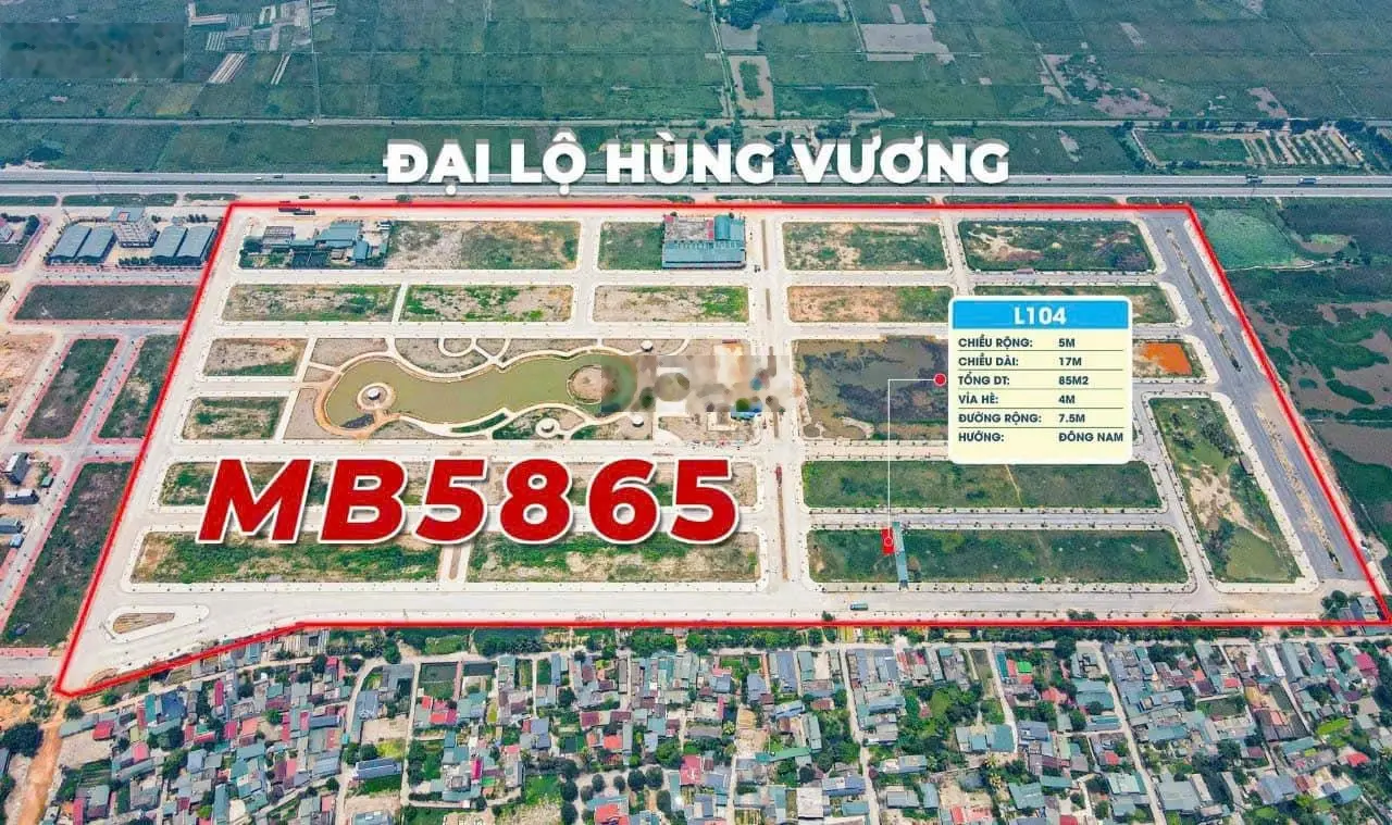 Chốt lời lô đất MB 5865, Quảng thành, gần dự án Aeon Thanh Hóa