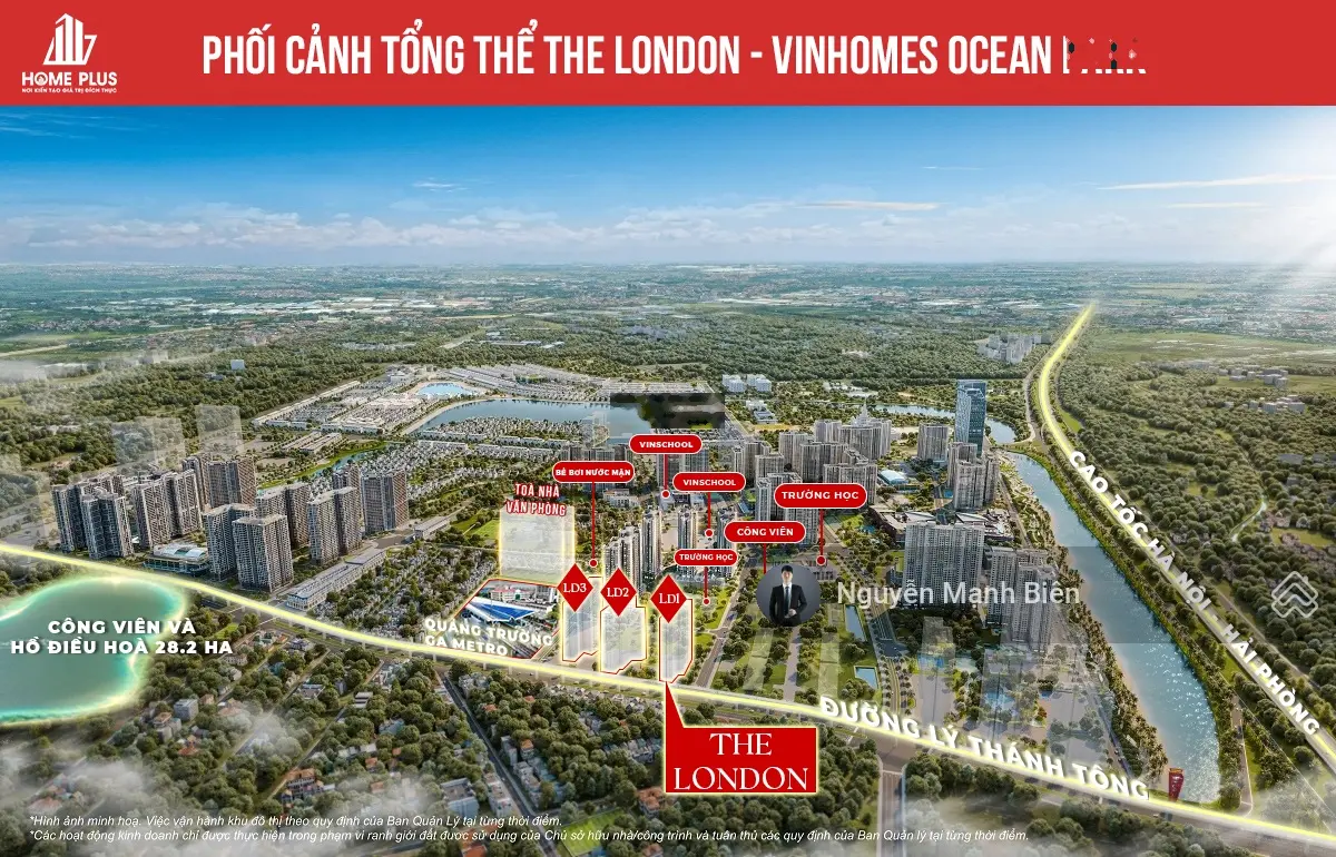 Quỹ Căn Hộ ĐỂ Ở ĐƯỢC MONG CHỜ NHẤT tại D/A The London- Vinhomes Ocean Park. LH E.Biên 0988 963 ***