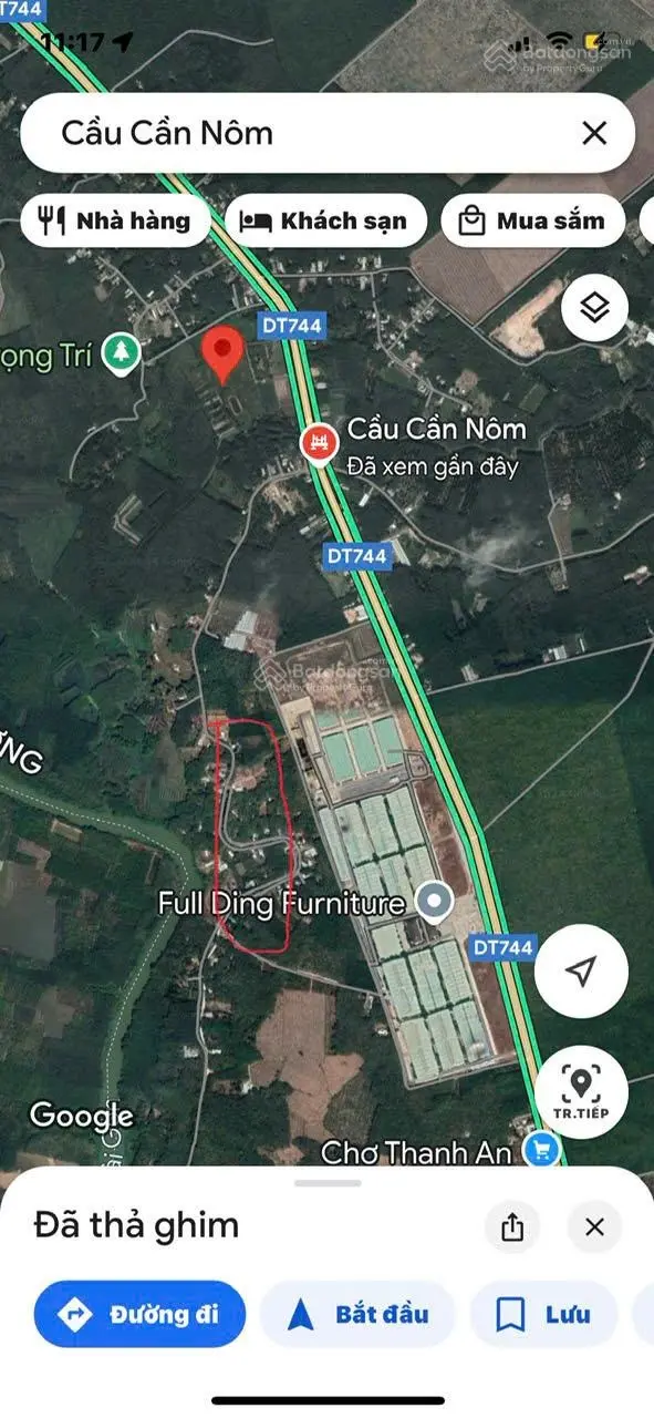 Cần bán lô đất (230 x 50m) - 11.500m2 xã Thanh An, Dầu Tiếng, Bình Dương. Giá 23,8 tỷ 0901 343 ***