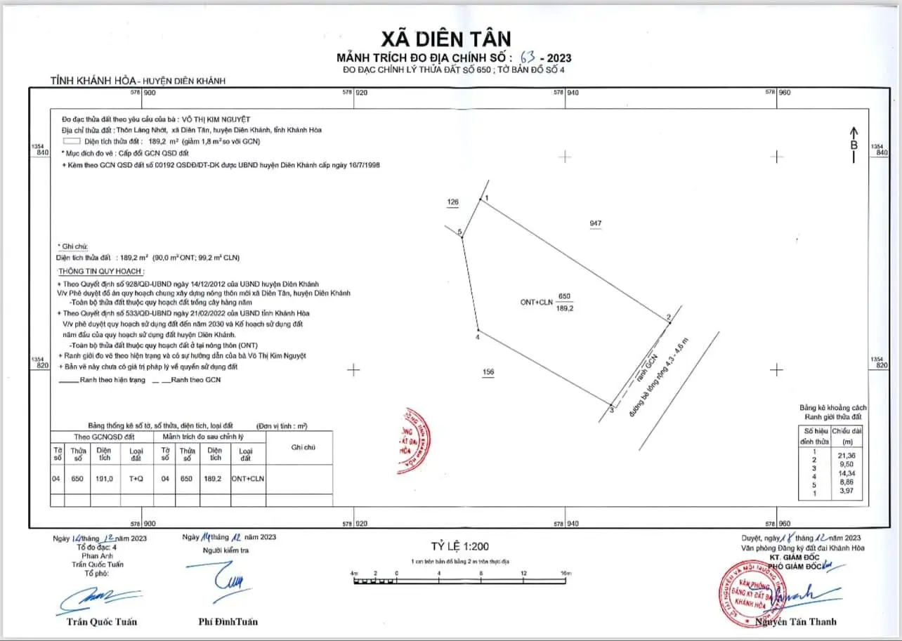 Bán đất thổ cư đất chính chủ giá rẻ tại Diên Tân, Diên Khánh