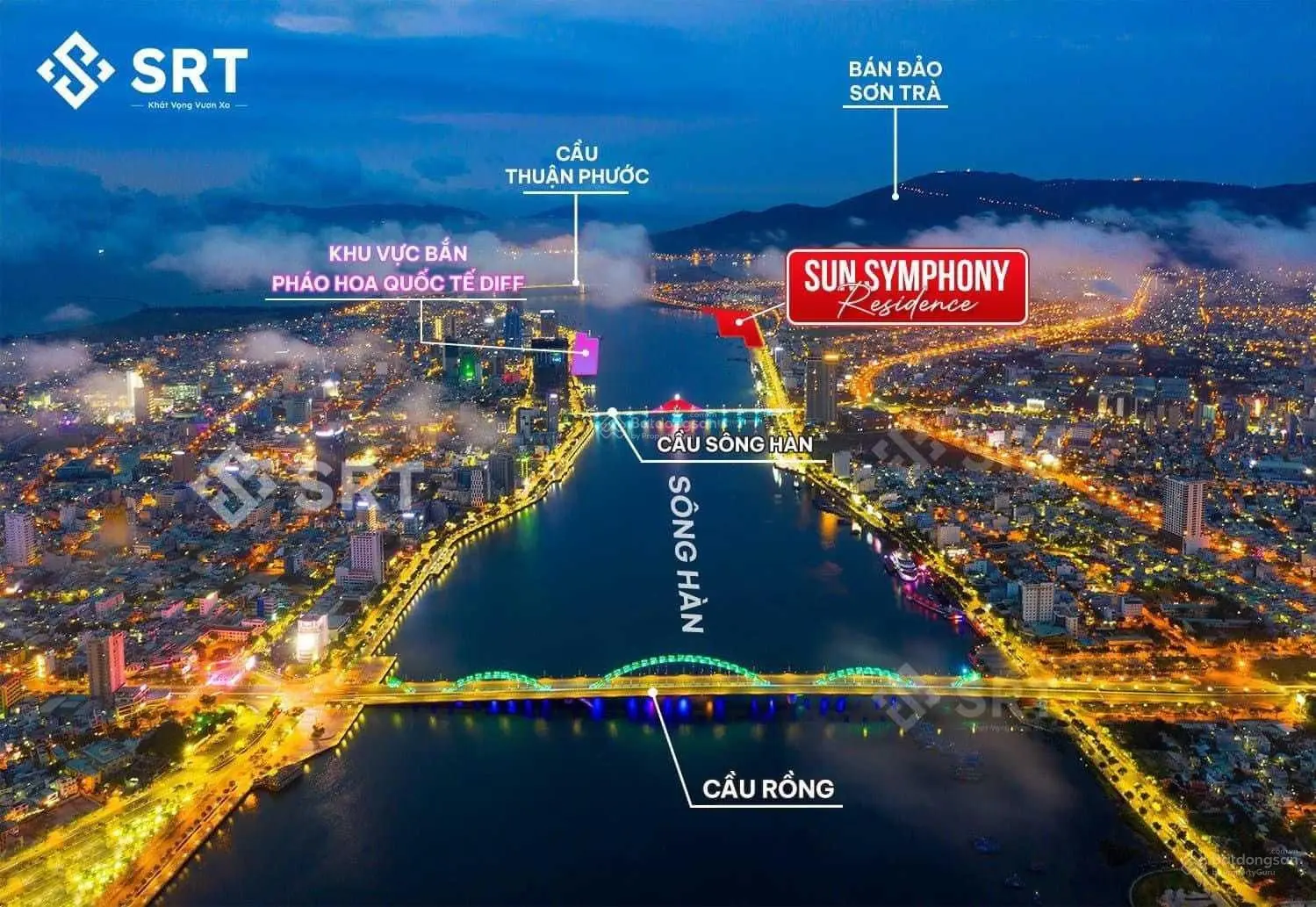Bán căn hộ mặt sông Hàn Symphony Đà Nẵng, 77,8m2 căn 2 phòng ngủ Giá 6 tỷ 8, liên hệ 0986 643 ***