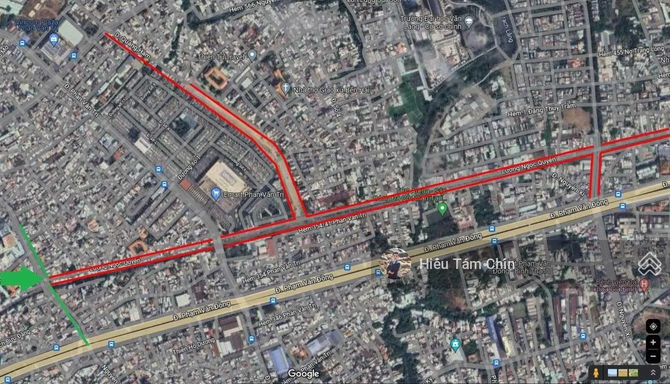 Ngộp 4tỷ, ngang 8.1m dài 9.6m, mặt tiền Lương Ngọc Quyến, xe hơi đỗ cửa