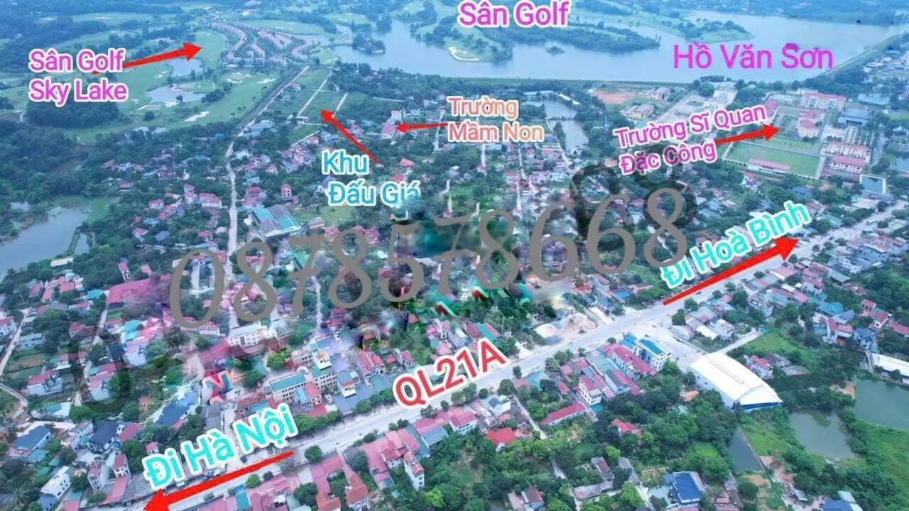 Bán Lô góc TĐC sân Golf Hồ văn Sơn Chương Mỹ. chỉ 9.5tr/m2 tiện ích ngập tràn