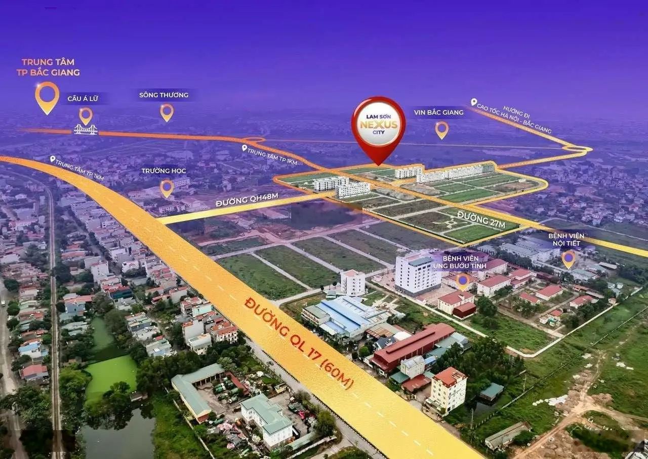 Bán lô đất diện tích 90m2 tại Thân Nhân Trung, Bắc Giang. Diện tích 90m2