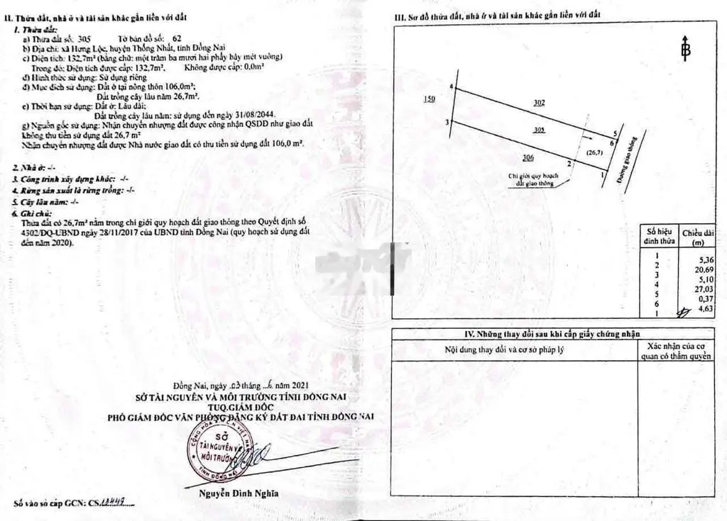 Bán lô đất 5x27mThổ cư KCN Dầu Giây