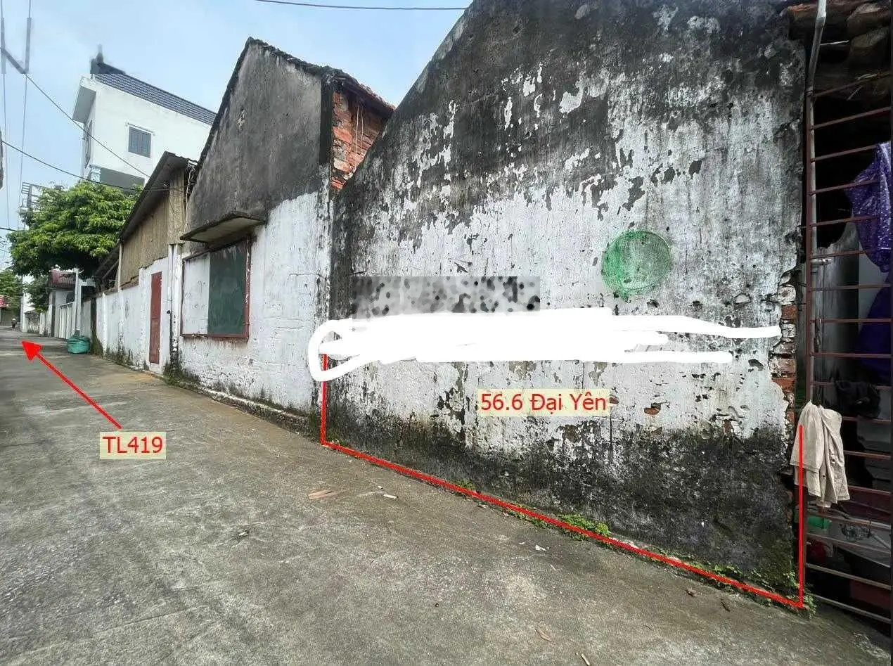 Bán hoa hậu, Tỉnh Lộ Xã Đại Yên, Chương Mỹ, 56,6m2 x 4m MT, ô tô, tiện ích không thiếu gì