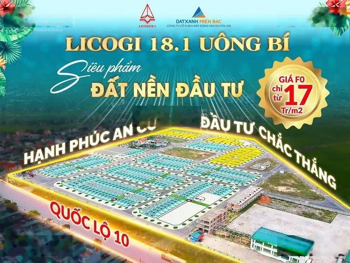 Bán 5 suất ngoại giao víp nhất dự án Licogi Uông Bí Quảng Ninh