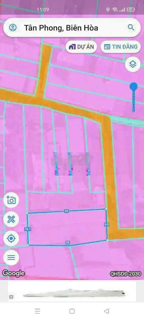 Chủ gửi Bán Lô Đất 260m2(9.8m x 25m) Phường Tân Phong