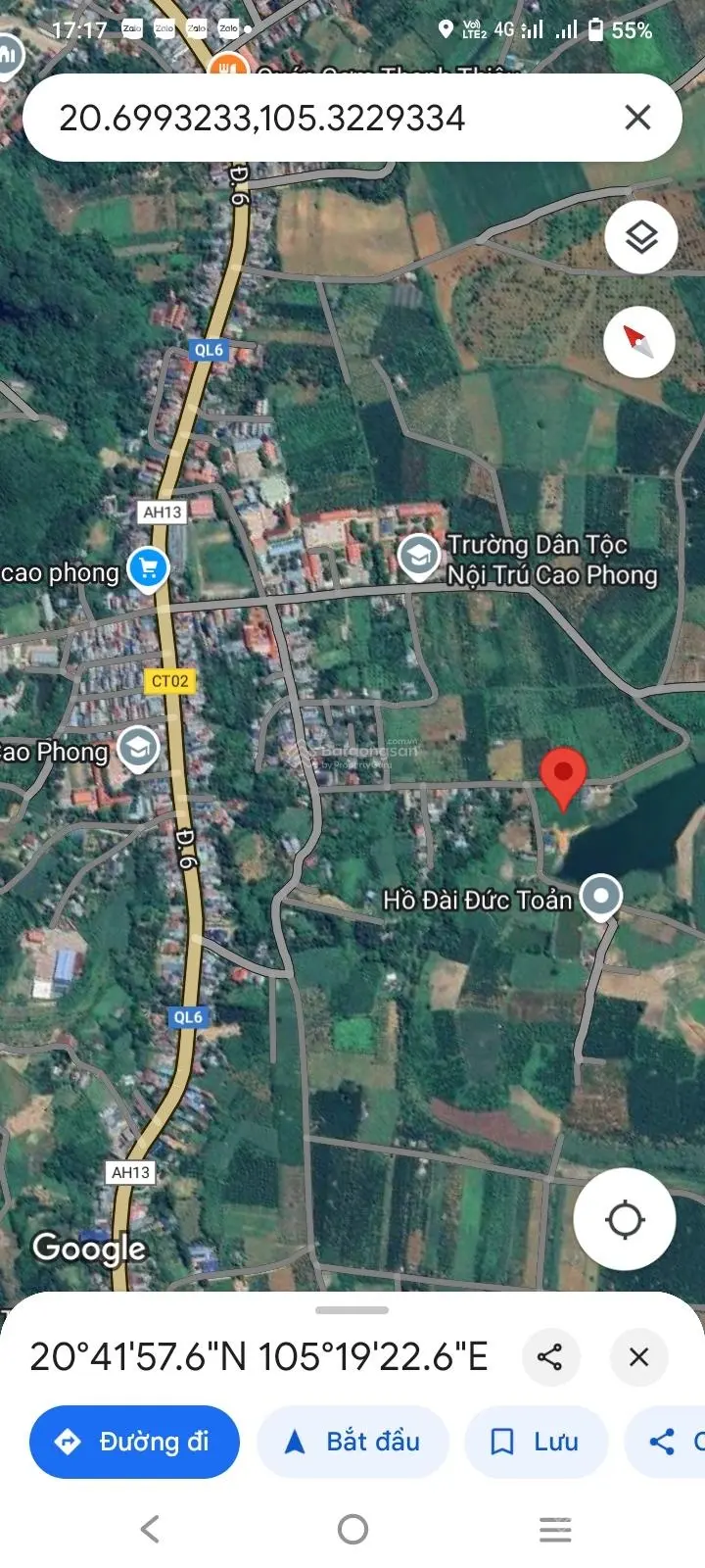 Chủ gửi bán 4185m2 lô góc bám hồ, đất thuộc TT Cao Phong, cách Ql6 2km