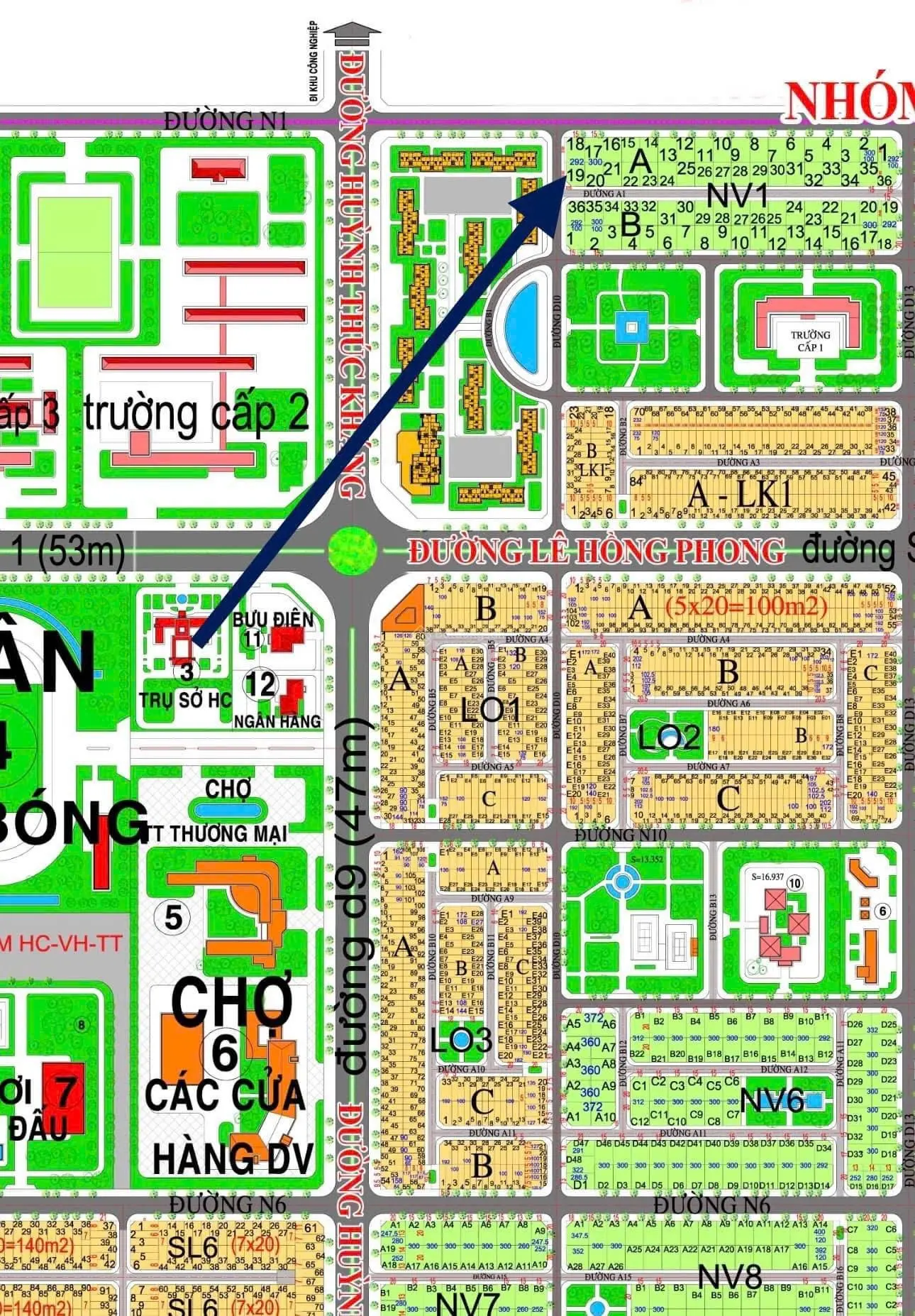 Bán nền căn góc nhà vườn 292m 2 dự án HUD , hạ tầng tiện tích bài bản , kết nối thuận tiện ,NTĐN,