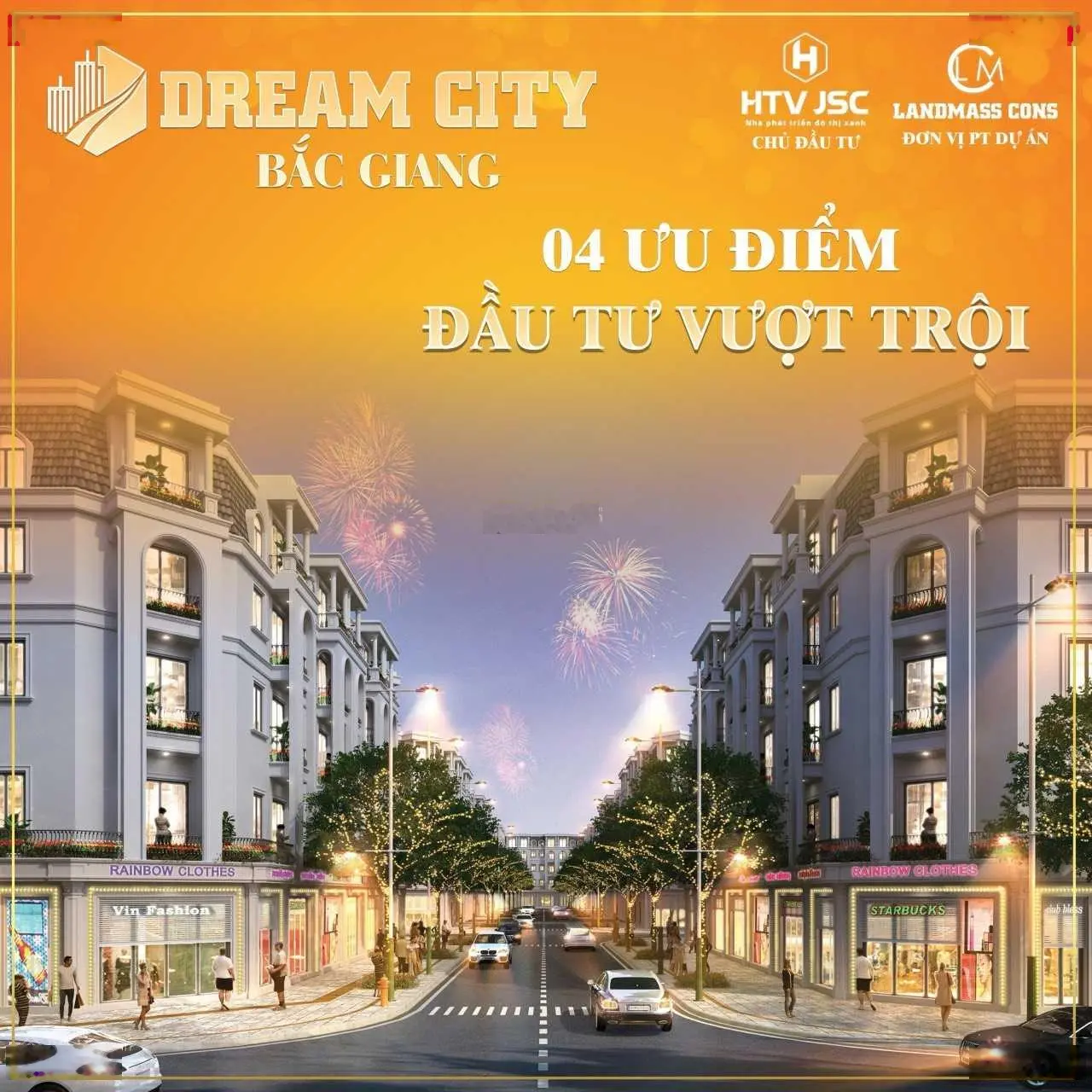 Chính thức ra mắt dự án Dream City Bắc Giang- đối diện nhà thi đấu-quỹ hàng full chiết khấu của CĐT