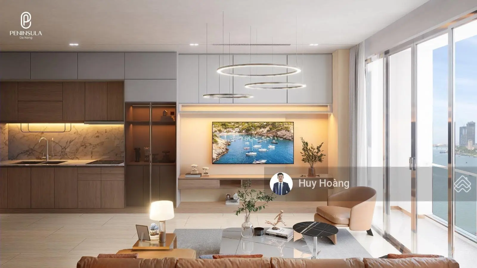 Ngoại giao 1 căn 2PN siêu hiếm tầng 19 - DT: 96m2 view sông - vịnh - núi - bàn giao full nội thất