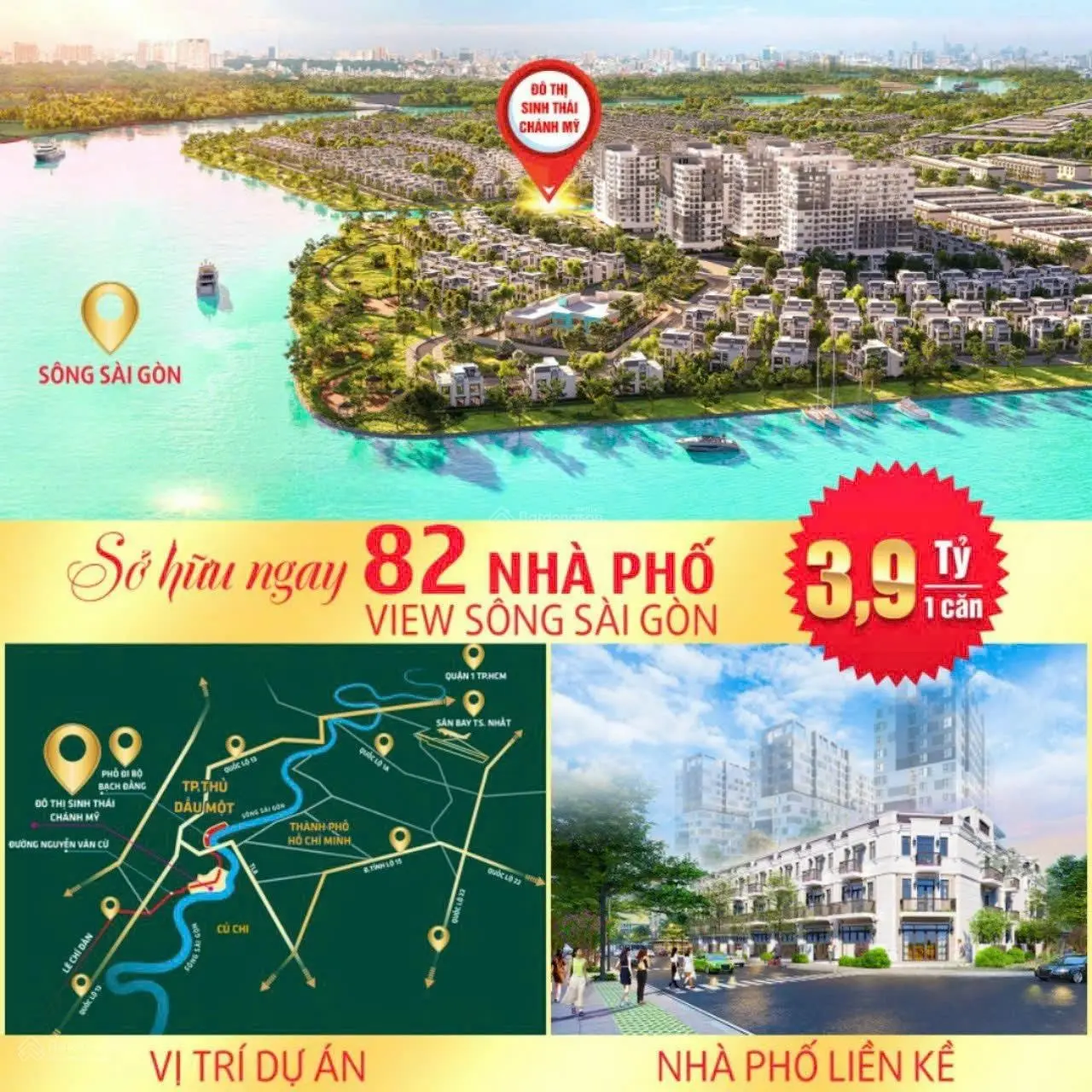 Siêu phẩm cực đẹp đất nền dự án khu đô thị sinh thái CHÁNH MỸ .duy nhất 1 lô giá ngoại giao.112m2