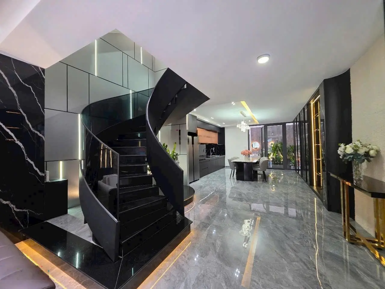 [16 tỷ TL] nhà đẹp 5x19,5m mới xây 04 tầng mặt tiền đường 12m khu dân cư Tân Thành Lập, Phú Mỹ, Q7.