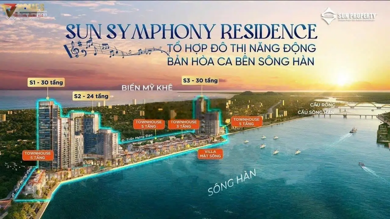 Căn hộ 3 PN view sông Hàn tòa S3 Sun Symphony, chỉ 5.2 tỷ/87m2 (giá full 100%), có hỗ trợ vay NH.
