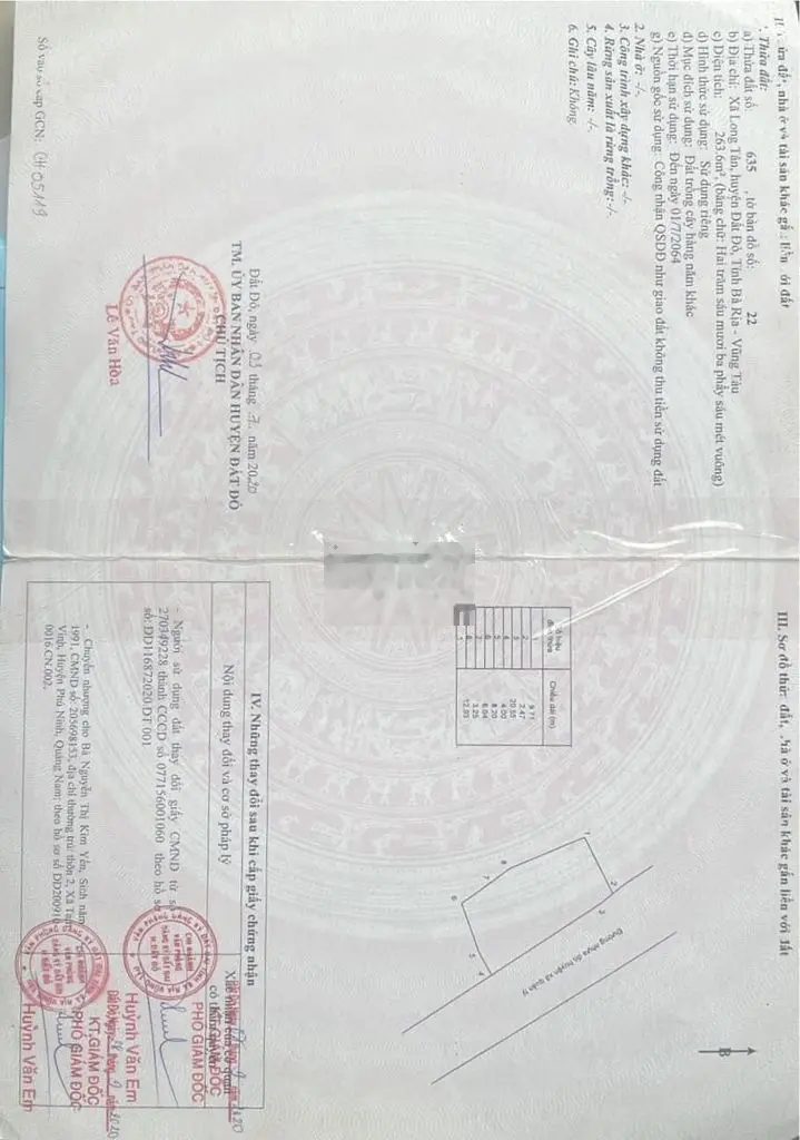 bán 23m mt nhựa xã Long Tân - ngay cty Dong In giá chỉ 1,150 tỷ