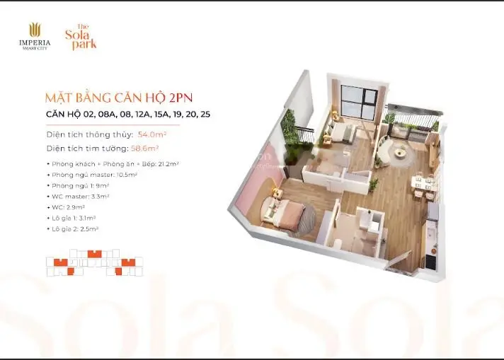 Sở hữu căn hộ 2 phòng ngủ 54m2 tại Vinhomes Smartcity, booking ngay để nhận chiết khấu