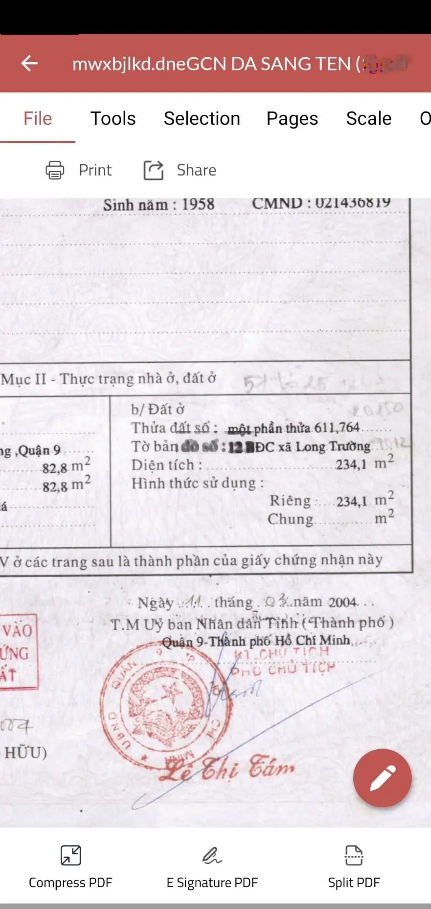 Bán đất mặt tiền đường số 2 Nguyễn Duy Trinh, DT: 234 m2(ngang 9m), giá: 13ty8 TL. LH: 0903 333 ***