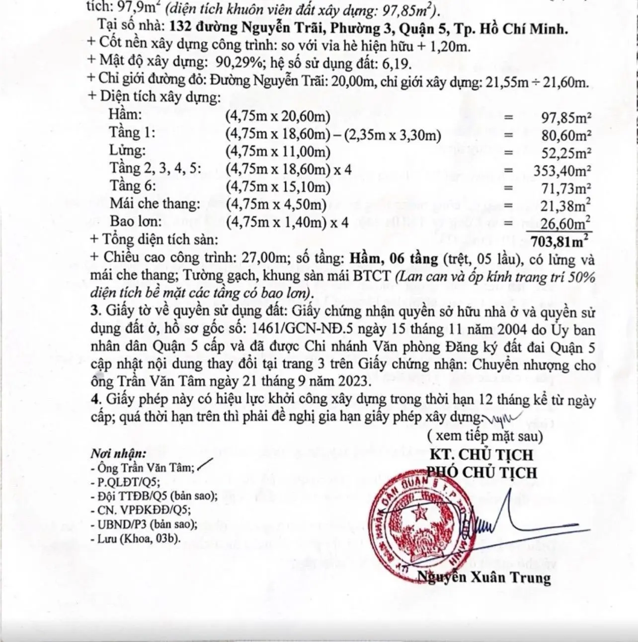 Nhà mặt tiền Nguyễn Trãi, Q5 ngay chợ Bàu Sen: 4,75x20 xây hầm 7 lầu - mới 100% có thang máy-700m2