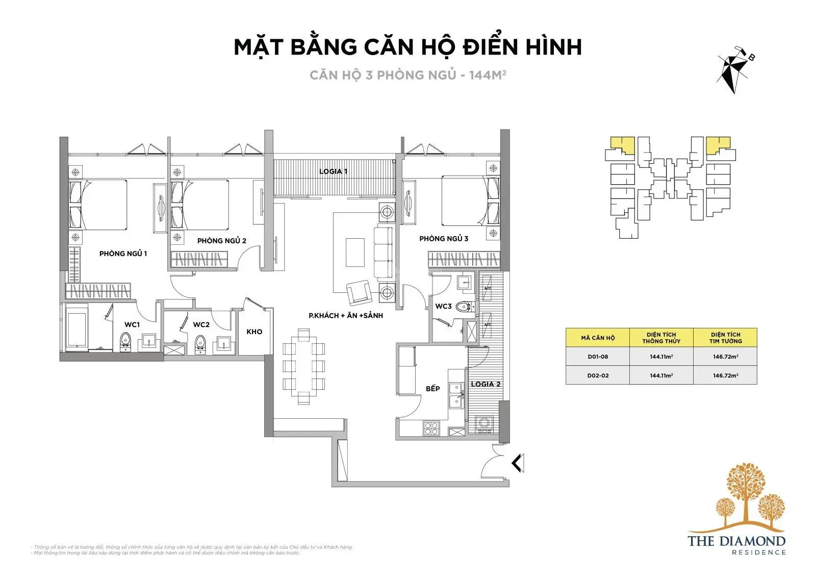 Hot chính thức mở bán căn 11,07,08 đắc địa nhất Diamond Residence tầng trung hướng mát tặng DV CK4%
