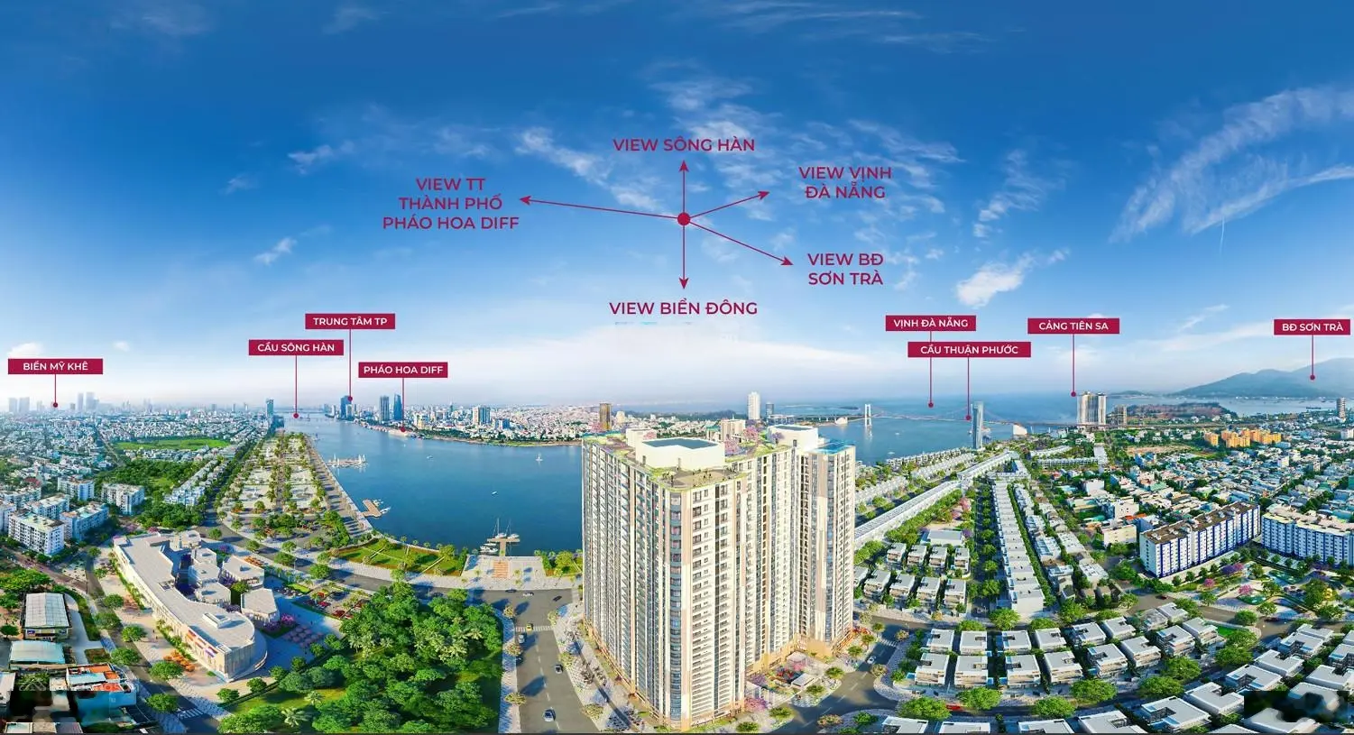 Quỹ căn hộ view trực diện sông Hàn - Sổ hồng vĩnh viễn - Vốn chỉ 750 triệu, full nội thất cao cấp