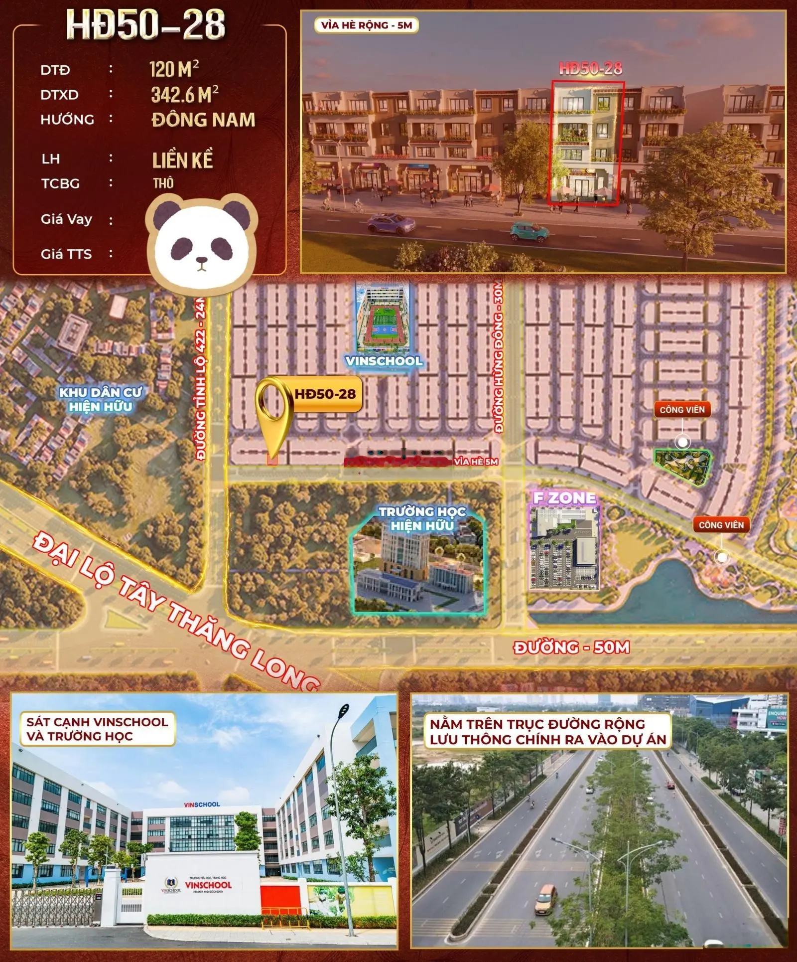 Bán Shophouse Hừng Đông 50 đường 20m tại Vinhomes Wonder City, 120m2, giá cực chất 22,782 tỷ VND