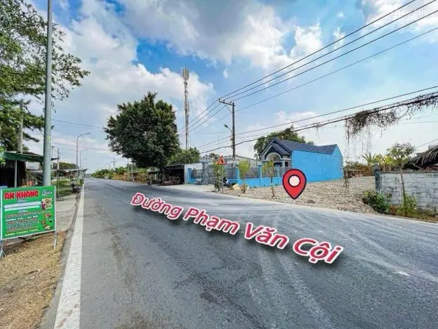 Bán lô đất mặt tiền đường chính Phạm Văn Cội, dt 519m2, QH KDC, xã Phạm Văn Cội.