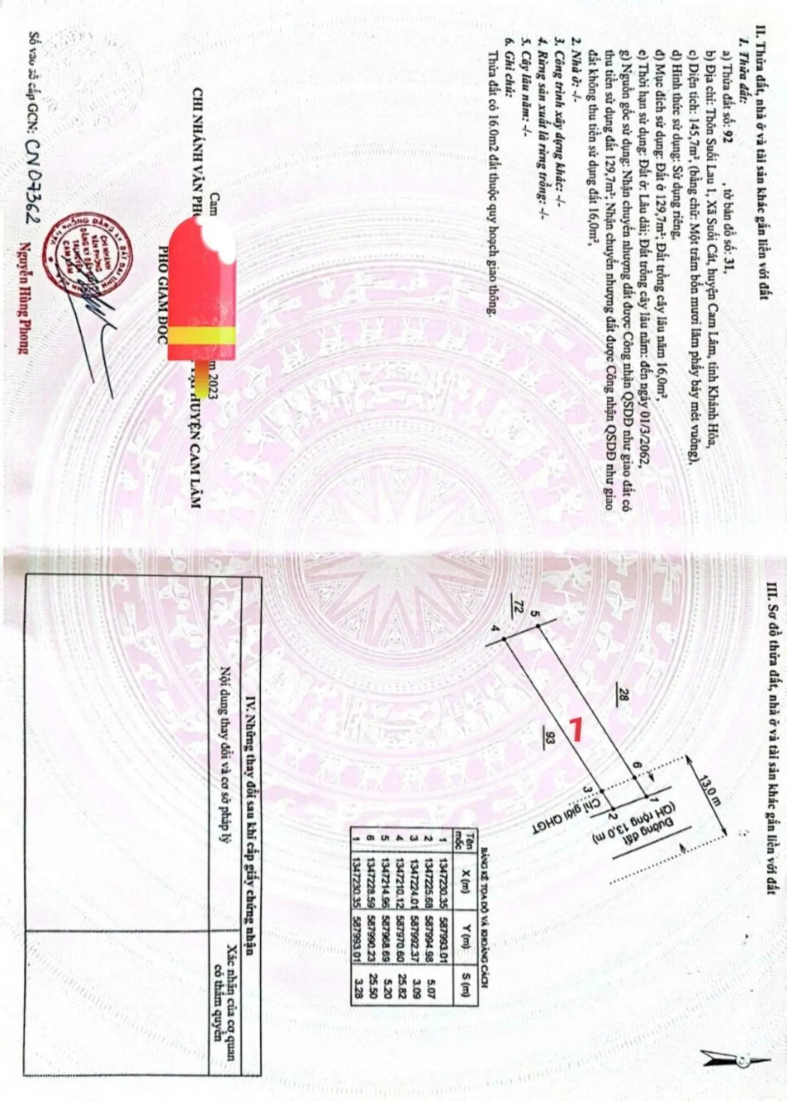 Sát điểm xuống cao tốc suối dầu, cam lâm, đất thổ cư, chỉ 777 triệu 145m sẵn sổ. Lh: 0333 039 ***