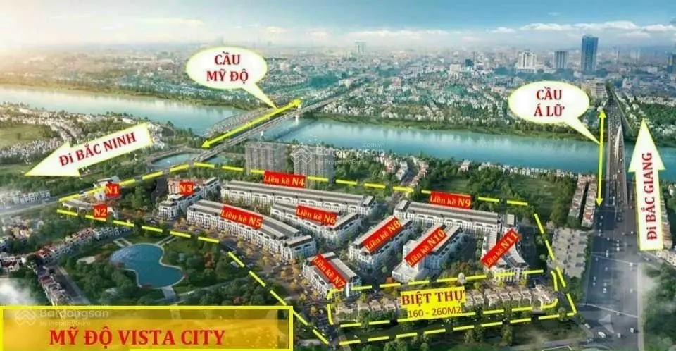 Bán đất nền Mỹ Độ Vista - TP. Bắc Giang giá 2,5 tỷ/lô - đã có sổ đỏ