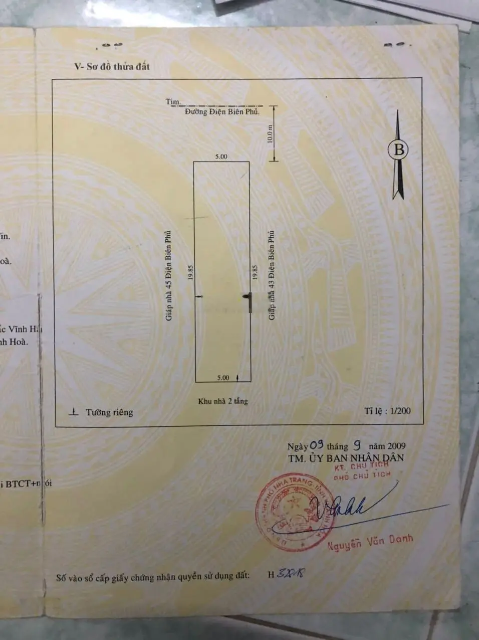 Nhà 4 tầng gần biển. Đường rộng 20m