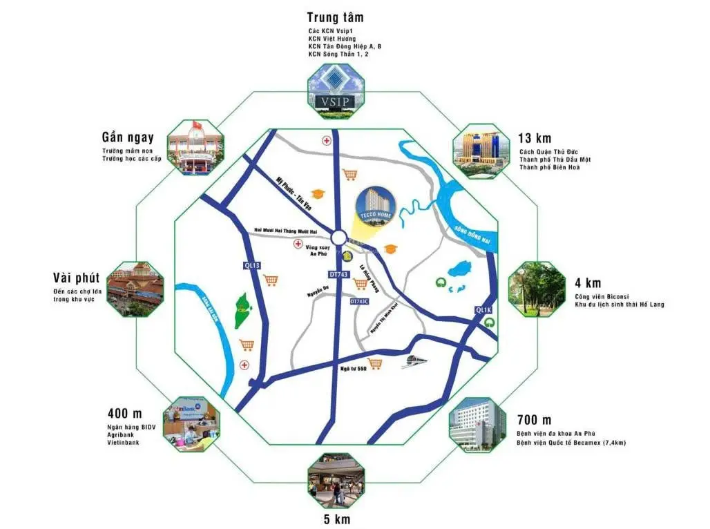 Bán gấp Tecco Home 62m2 chính chủ, 2PN, 2NVS, có sổ hồng, full nội thất, giá cả thương lượng vui vẻ