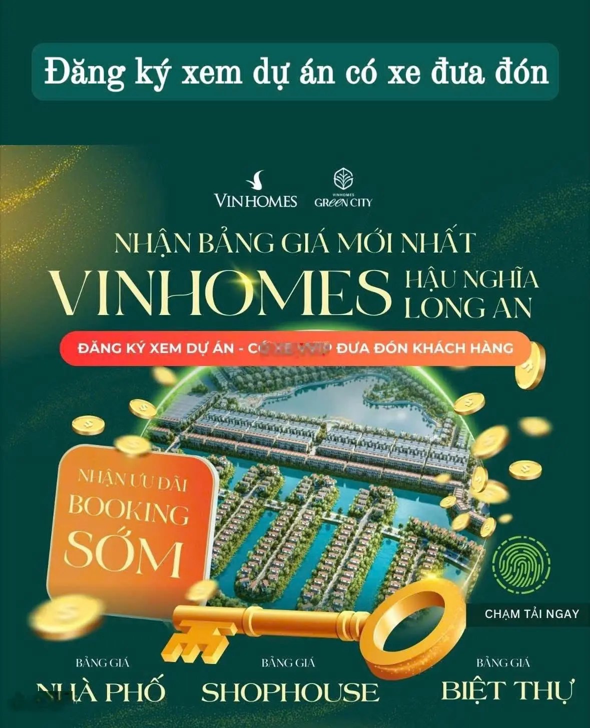 Nhận booking đợt 1 Vinhomes Green City Hậu Nghĩa - Long An. Trực tiếp PKD chủ đầu tư Vinhomes.