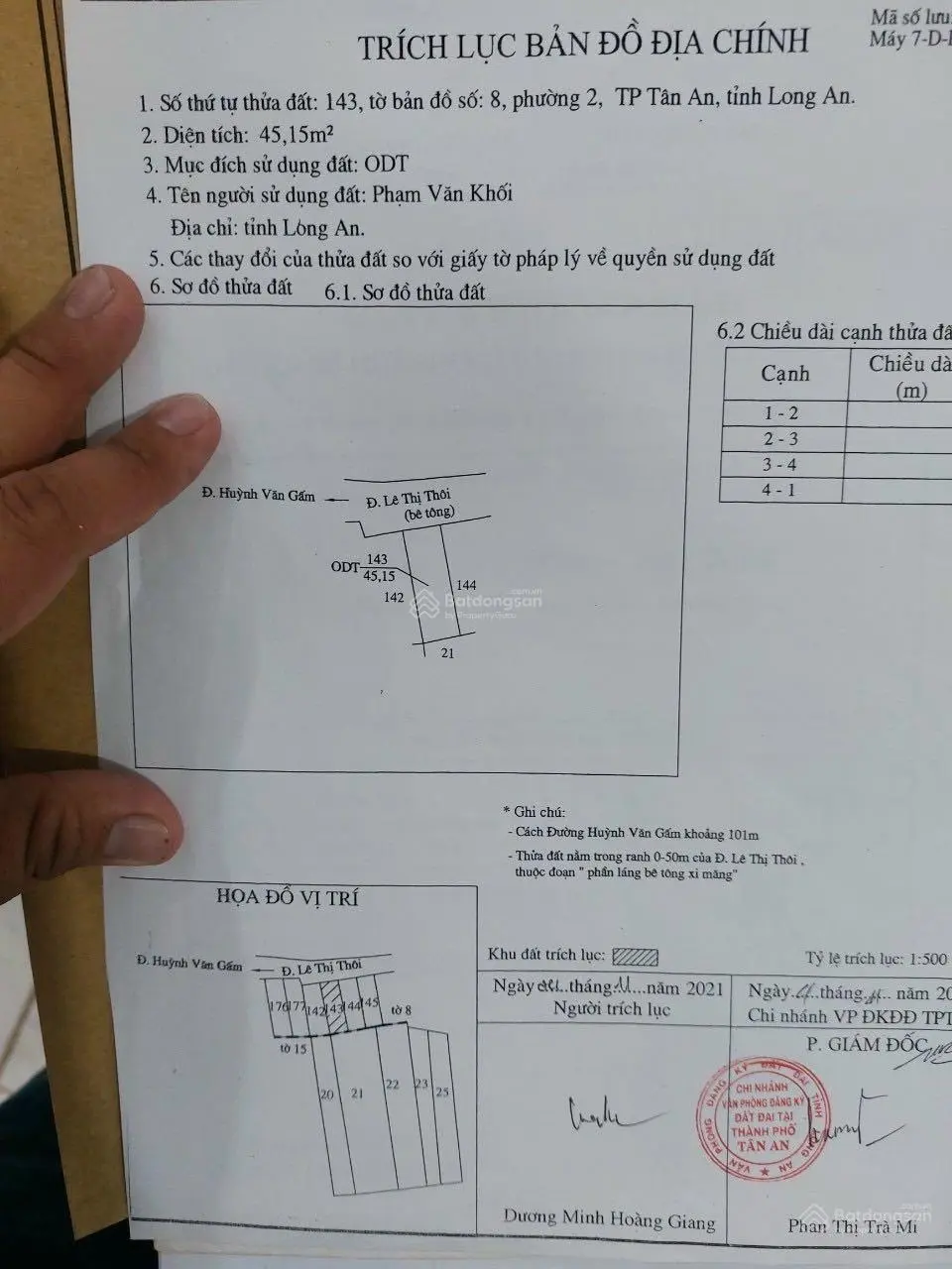 Bán nhà mặt tiền Lê Thị Thôi ngay chợ P2 TP Tân An