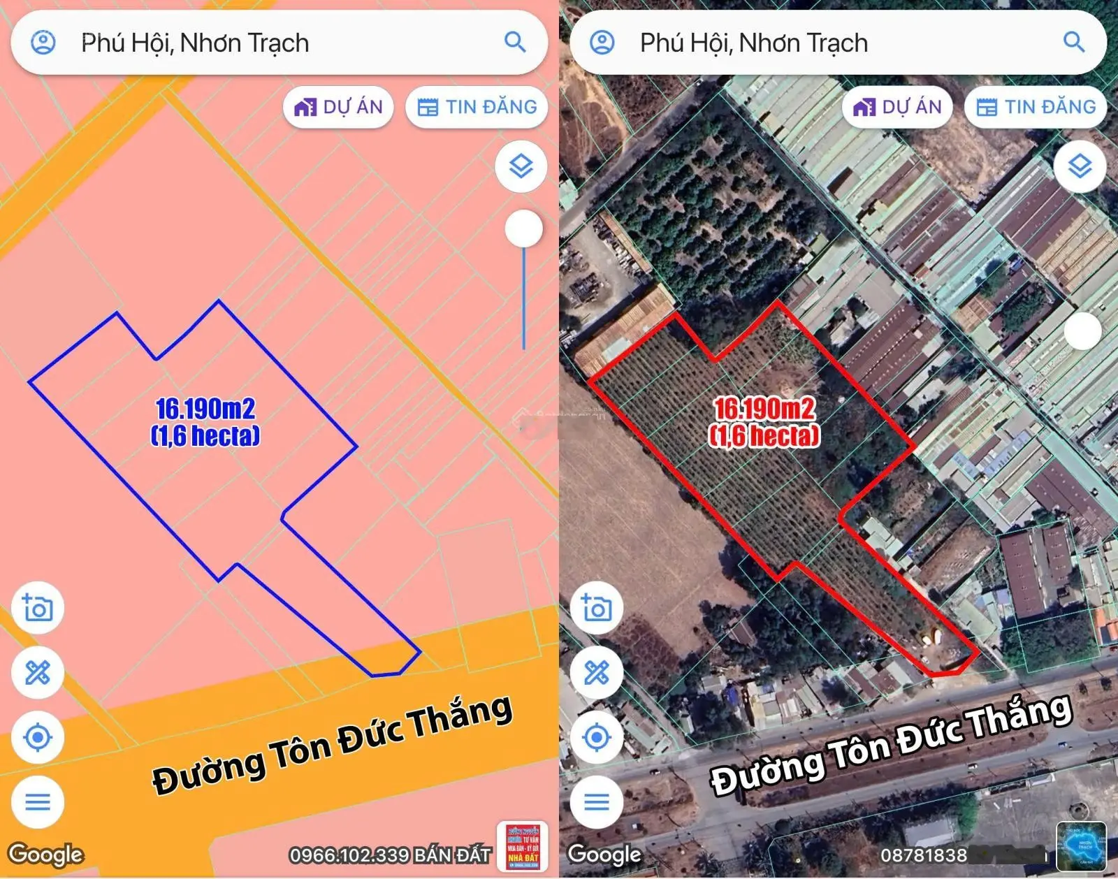 Bán 16.190m2 đất mặt tiền Tôn Đức Thắng tại xã Phú Hội, huyện Nhơn Trạch, Đồng Nai